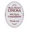 Image 1 : A Main Street Cinema Closure Sign.
