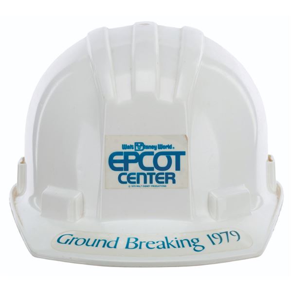 An EPCOT Center Groundbreaking Team Hard Hat.