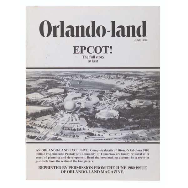 An Orlando-land Magazine EPCOT Issue Reprint.