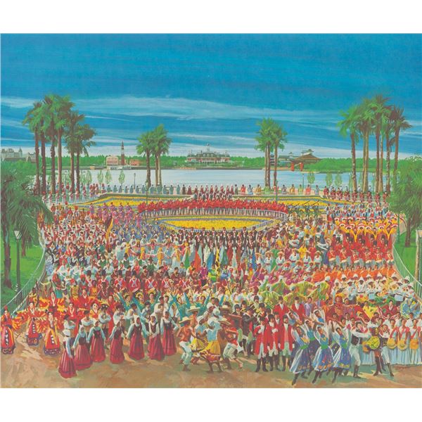 A Signed "We Did It!" Lithograph by Charles Boyer.