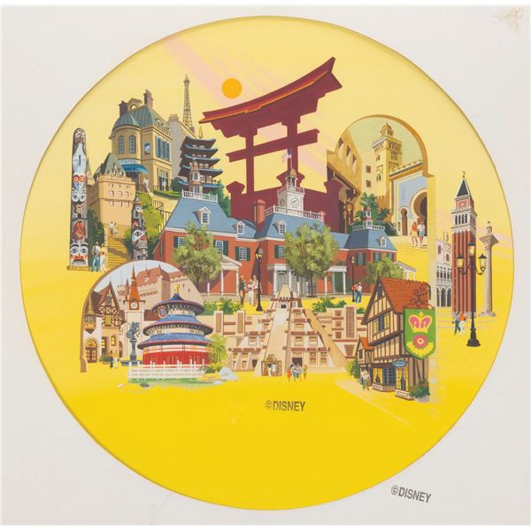 An Original EPCOT Center World Showcase Painting.