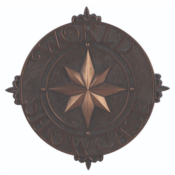 An Epcot World Showcase Trash Can Sign.