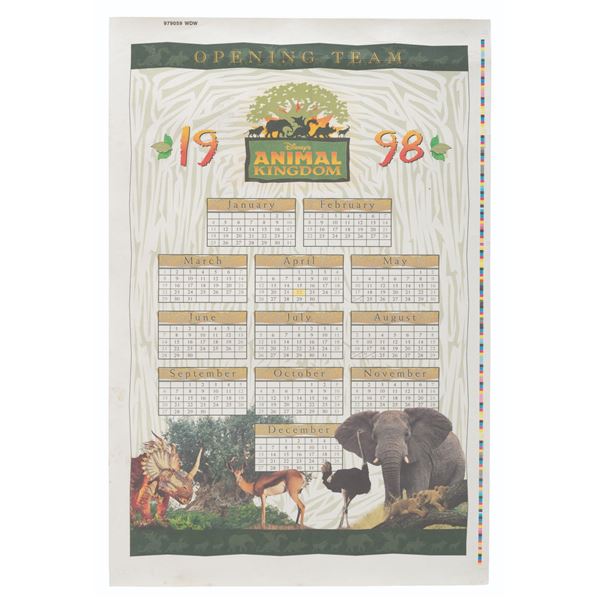 An Animal Kingdom Opening Team Poster Proof.