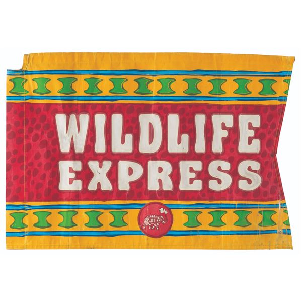 An Animal Kingdom Wildlife Express Train Flag.