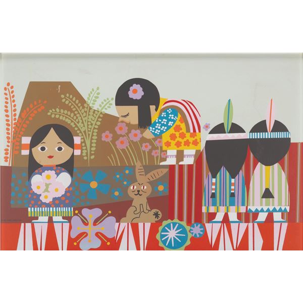 A Mary Blair Contemporary Resort Guest Room Print.