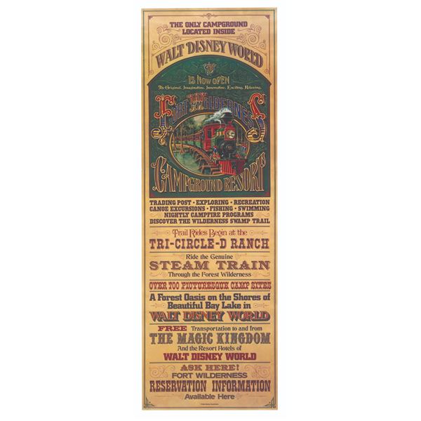 A Fort Wilderness Campground Resort Poster.