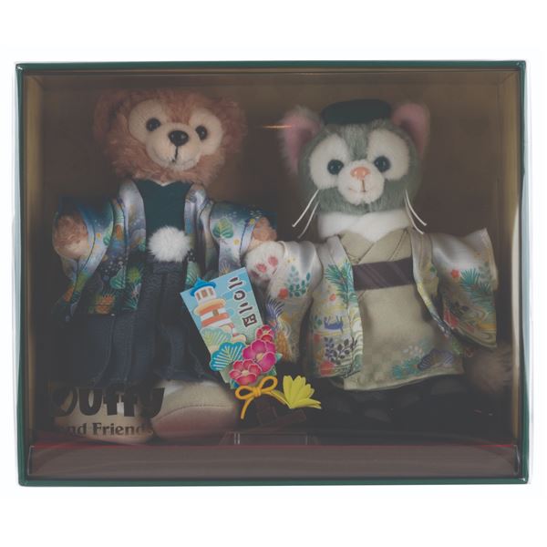 A Tokyo DisneySea Duffy and Friends Plush Doll Set.
