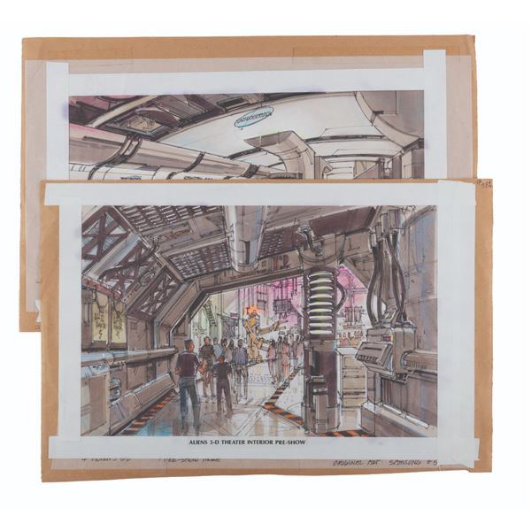 A Pair of Aliens 3-D Theme Park Attraction Concepts.