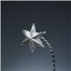 Image 4 : 2pc Waterford Silver Star Stand with Hand Blown Globe Ornament