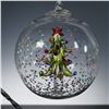 Image 8 : 2pc Waterford Silver Star Stand with Hand Blown Globe Ornament