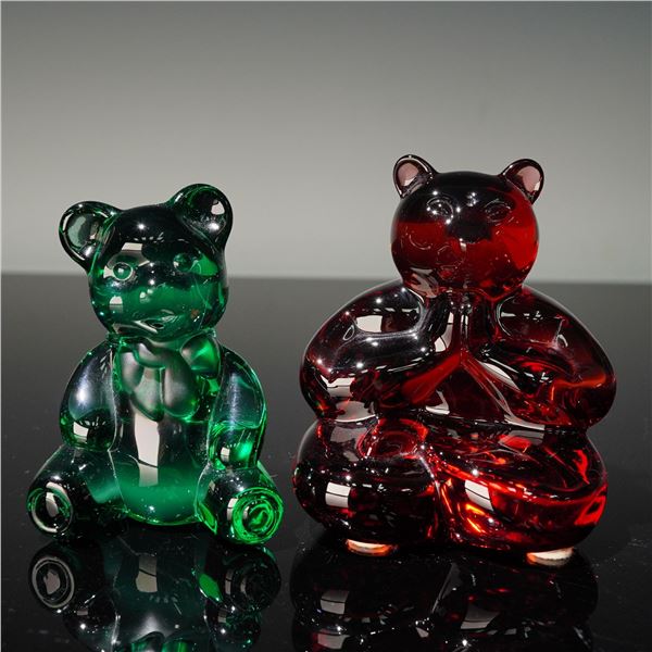 2pc Baccarat and German Crystal Incense Holder and Paperweight