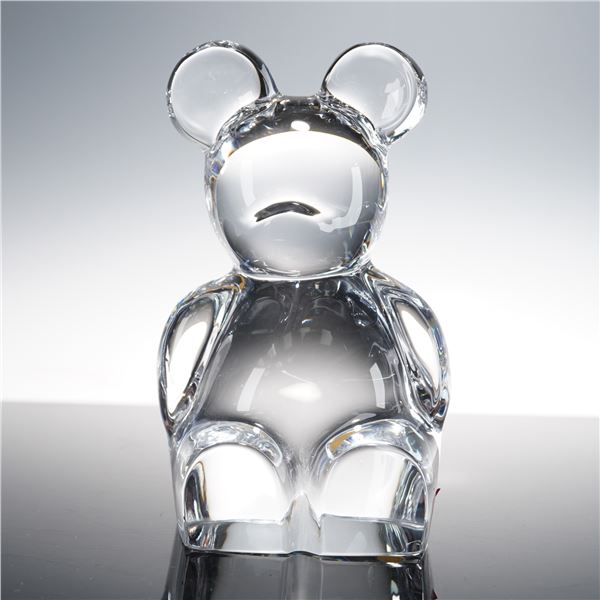 Orrefors Crystal Paperweight, Teddy Bear