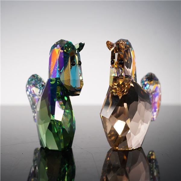 2pc Swarovski Crystal Lovlots Circus Horse Figurines