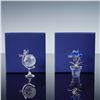 Image 7 : 2pc Swarovski Crystal Memories Figurines, Globe and Forget Me Nots