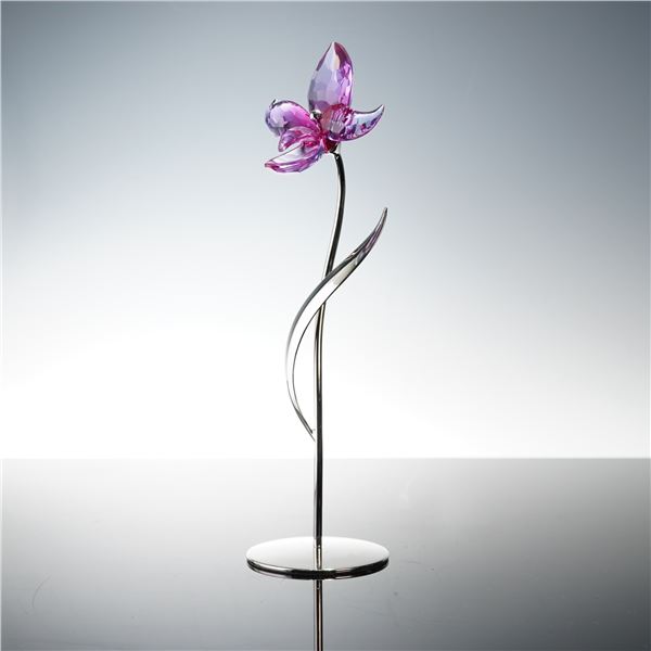 Swarovski Paradise Flower Crystal Figurine, Dorara Fuchsia Rain