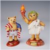 Image 1 : 2pc Halcyon Days Figurines, Olympic Teddy Bears