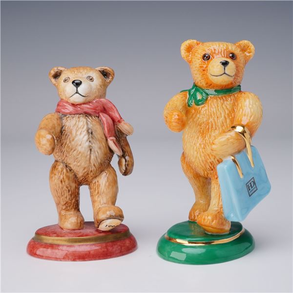 2pc Halcyon Days Teddy Bears Figurines