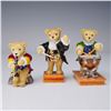Image 1 : 3pc Halcyon Days Teddy Bears Figurines, Musical Bears