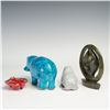 Image 2 : 4pc Hand Carved Animal Figurines and Figural Sculpture