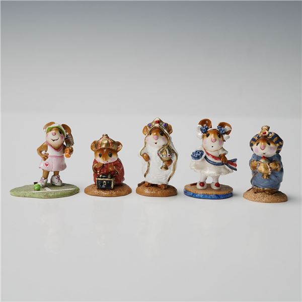 5pc Wee Forest Folk Miniature Mouse Figurines