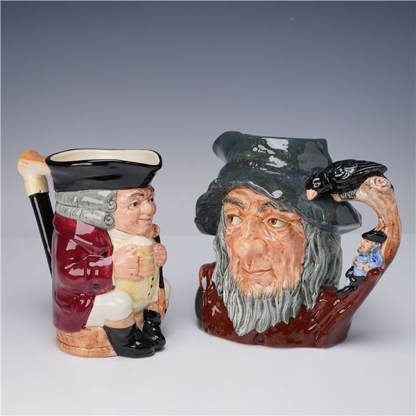 2pc Royal Doulton Character and Toby Jugs, Rip Van Winkle & Jolly Toby