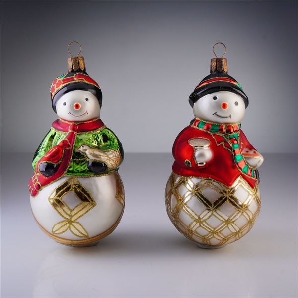 2pc Waterford Holiday Heirloom Ornaments, Killeen Clem & Ashbourne Andy