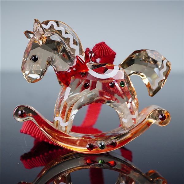 Swarovski Christmas Ornament, Gingerbread Rocking Horse