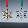 Image 1 : 2pc Swarovski Crystal Christmas Snowflake Ornaments