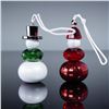 Image 2 : 2pc Swarovski Crystal Tree Ornaments, Santa Claus & Snowman