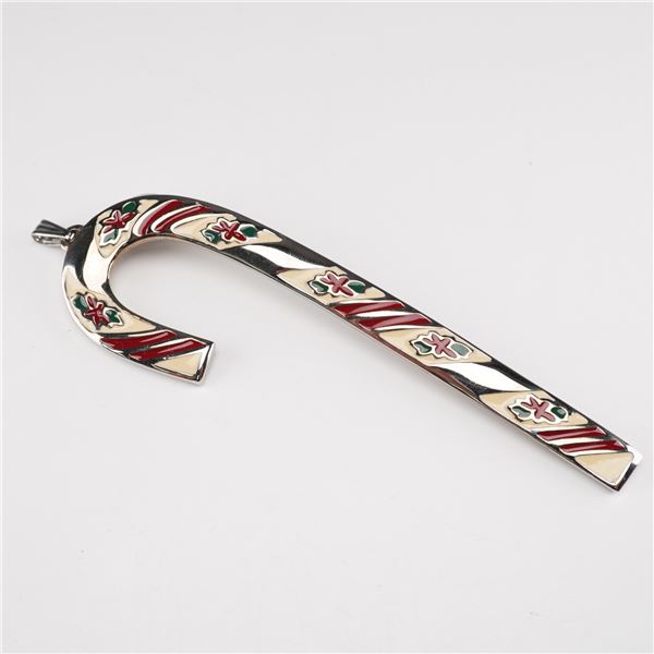 Wallace Silversmith Peppermint Candy Cane Ornament