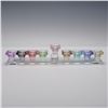 Image 1 : Contemporary Judaica Pastel Colored Crystal Menorah