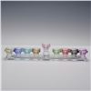 Image 2 : Contemporary Judaica Pastel Colored Crystal Menorah