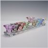 Image 4 : Contemporary Judaica Pastel Colored Crystal Menorah