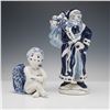 Image 1 : 2pc  Dedham Pottery Holiday Figurines, Santa Claus & Seated Angel