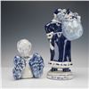 Image 2 : 2pc  Dedham Pottery Holiday Figurines, Santa Claus & Seated Angel