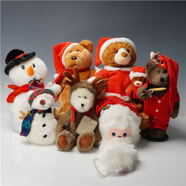7pc Christmas Plush Lot, Boyd's Bears, Gund, and Ty