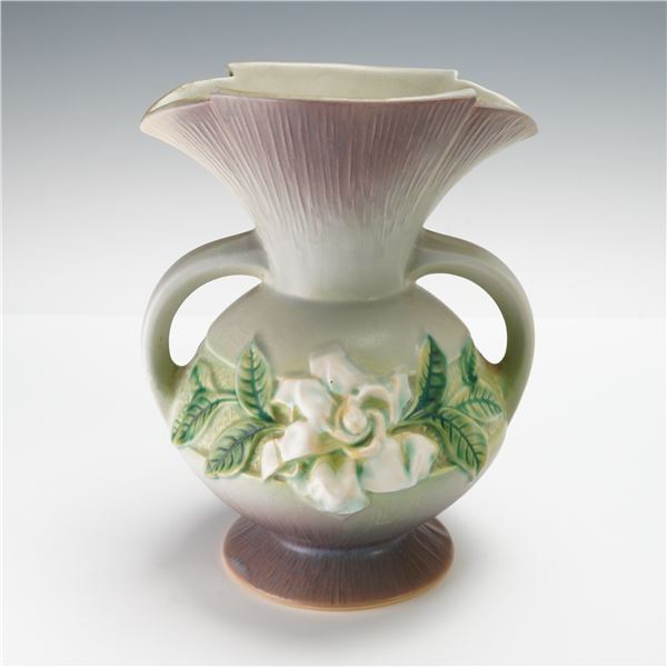 Roseville Pottery Double Handled Vase, Gardenia