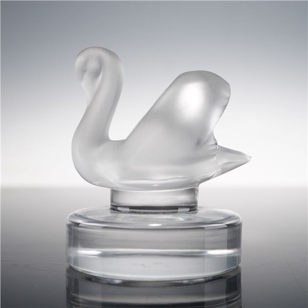 Lalique Crystal Swan Paperweight