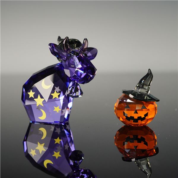 Swarovski Crystal Figurine, Lovlots Magic Mo with Pumpkin