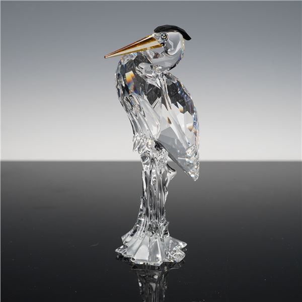 Swarovski Crystal Figurine, Silver Heron