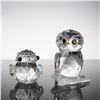 Image 1 : 2pc Swarovski Crystal Owl and Sparrow Figurines