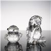 Image 2 : 2pc Swarovski Crystal Owl and Sparrow Figurines