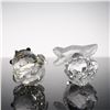 Image 3 : 2pc Swarovski Crystal Owl and Sparrow Figurines