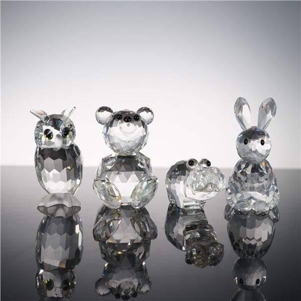 4pc Swarovski Crystal Animal Figurines