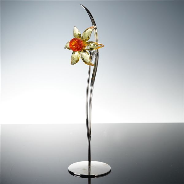 Swarovski Paradise Flowers Crystal Figurine, Dacali Light Topaz