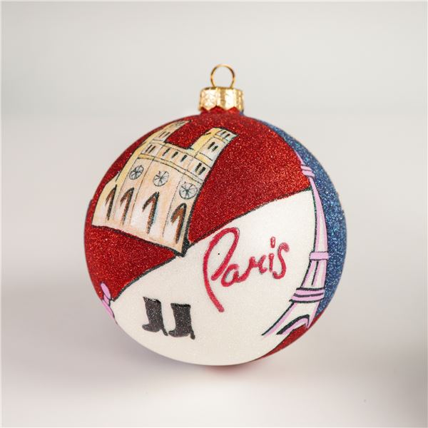 Joy to the World Glitterazzi Paris Christmas Ornament
