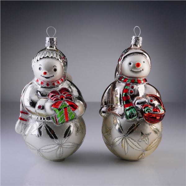 2pc Waterford Holiday Heirloom Ornaments, Lismore Lucy & Lismore Liam