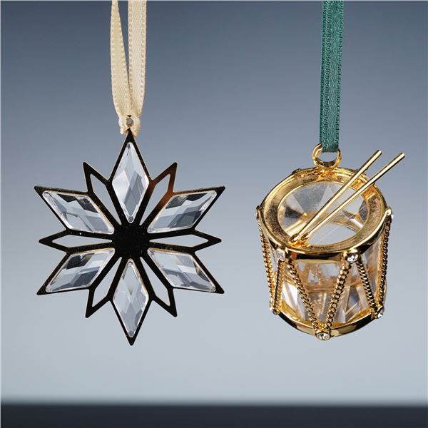 2pc Swarovski Crystal Ornaments