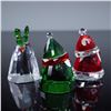 Image 2 : Three Swarovski Holiday Cheers Figurines, Santa Claus, Santas Elf, Reindeer