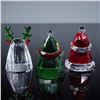 Image 3 : Three Swarovski Holiday Cheers Figurines, Santa Claus, Santas Elf, Reindeer